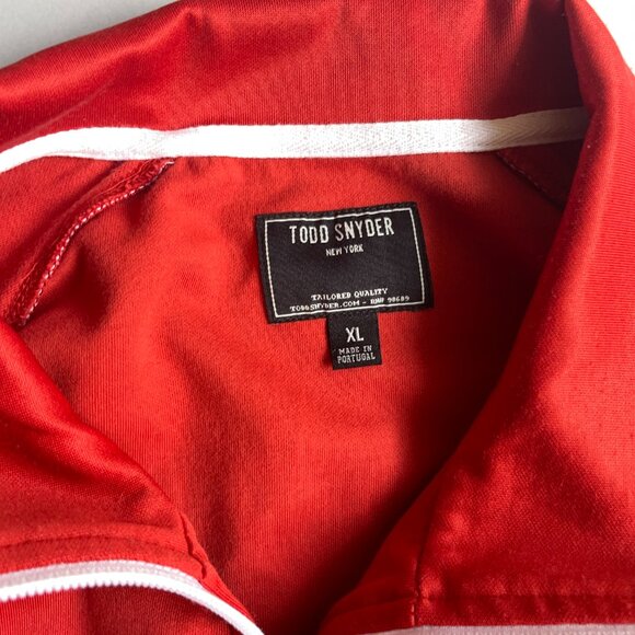 Todd Snyder Knit Track Jacket in Red - Size XL - Picture 4 of 7